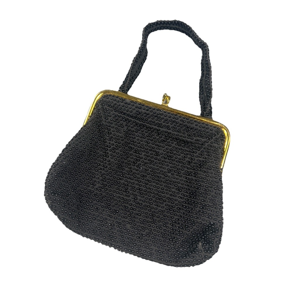 VTG Lumured Corde Beaded Clutch Purse 1950s Cocktail Retro Formal Art Deco Glam